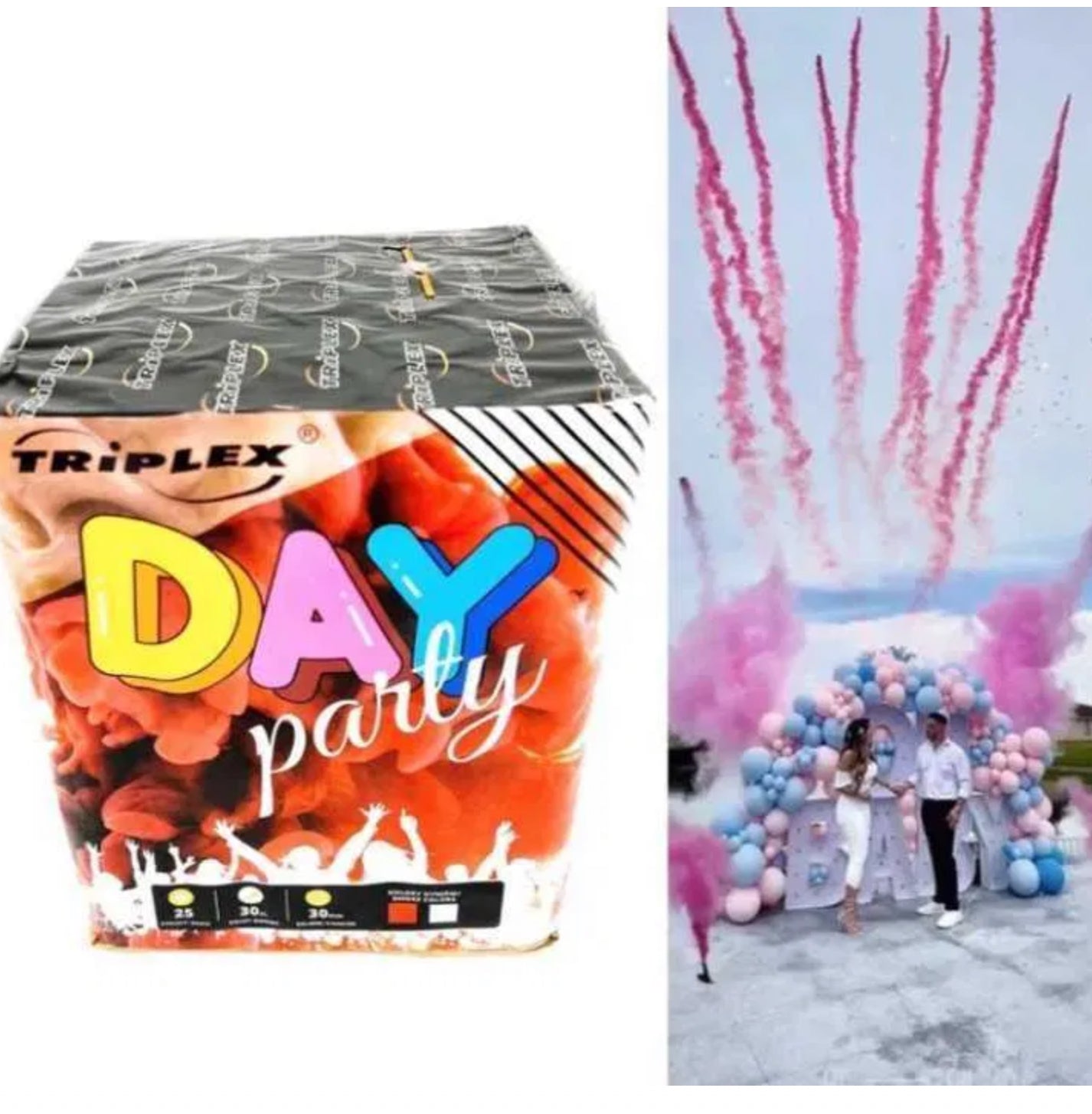 Artificii de zi baby shower Gender Reveal Albastru sau ROZ