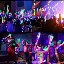 50 x Baghete LED multicolore foam stick 40 cm
