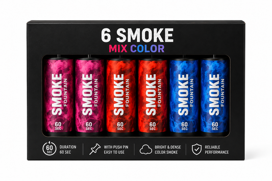 Set multicolor fumigene colorate 6 buc 60 secunde durata