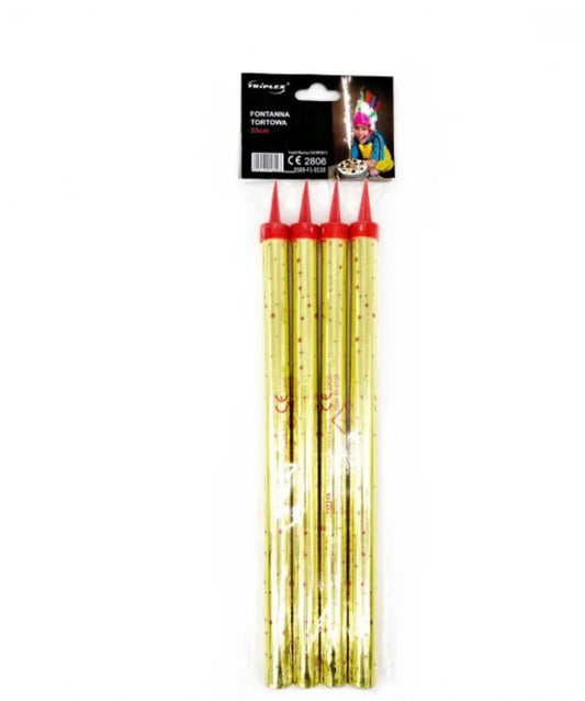 Artificii tort lungime 25 cm set 4 buc efect 90 sec