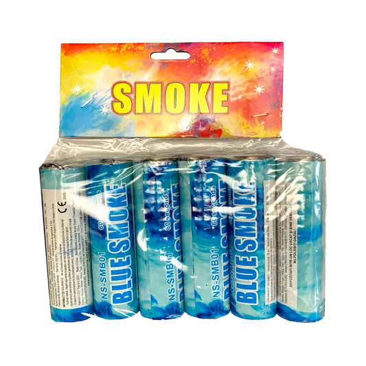 Fumigene colorate  Albastru  set 6 bucati 60 secunde cu inel