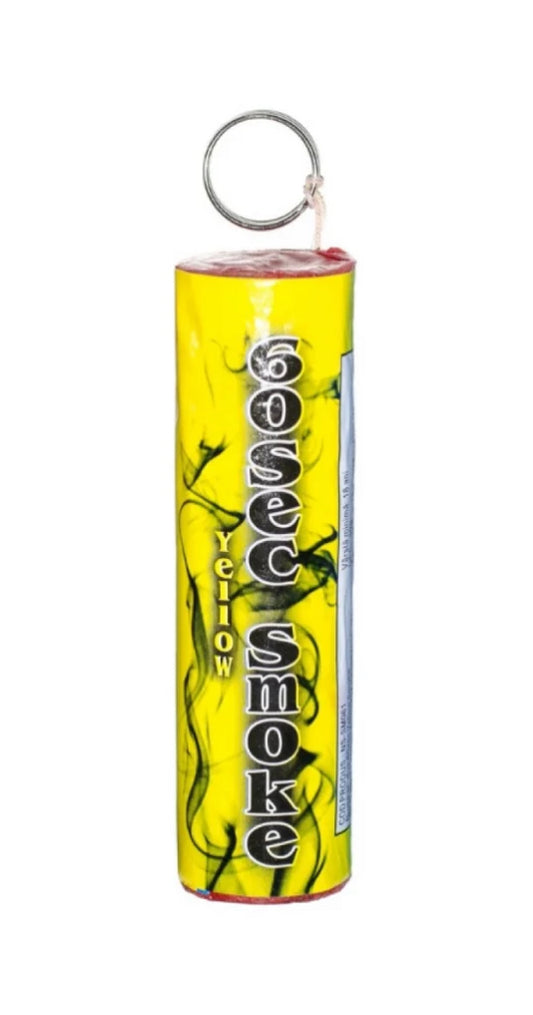 Fumigena culoare Galben 60 secunde cu inel